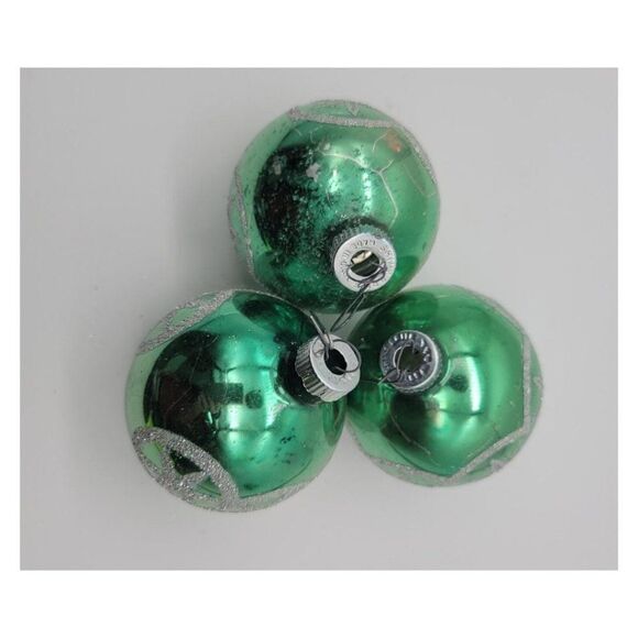 Vintage 1950's Shiny Brite Ornament Set of Three - Picture 3 of 5